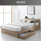 収納 ベッド スタンダードポケットコイルマットレス付き セミダブル 棚 コンセント付き 引き出し 2杯