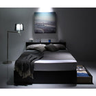 収納 ベッド プレミアムポケットコイルマットレス付き セミダブル 棚 コンセント付き 引き出し 2杯