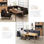 ハイバックソファダイニング 3点セット(2Pソファ1脚+1Pソファ1脚+コーナーソファ1脚) 1P×2+2P