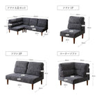 ハイバックこたつソファダイニング 3点セット(2Pソファ1脚+1Pソファ1脚+コーナーソファ1脚) 1P×2+2P 高さ調節