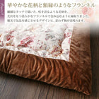 こたつ掛布団&敷布団2点セット 4尺長方形 80×120cm 天板対応 ジャカード風 花柄 国産