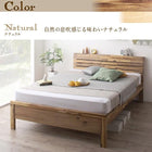 デザインベッド プレミアム国産ハードポケットコイルマットレス付き シングル 高さ調節 棚・コンセントつき