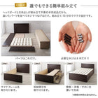 すのこチェストベッド 薄型抗菌国産ポケットコイルマットレス付き セミダブル お客様組立 国産 多機能 頑丈