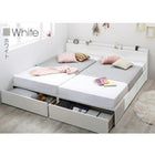 連結 収納ベッド シングル コンセント付き スタンダードボンネル付き Bタイプ