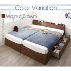 連結 収納ベッド シングル コンセント付き プレミアムボンネル付き Bタイプ