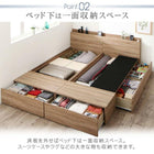 連結 収納ベッド シングル コンセント付き プレミアムボンネル付き Bタイプ