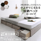 組立設置付き ベッド チェストベッド 薄型スタンダードボンネルコイルマットレス ロータイプ 引き出し4杯 シングル