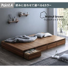 組立設置付き ベッド チェストベッド 薄型プレミアムポケットコイルマットレス ロータイプ 引き出し4杯 シングル