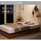 ベッド チェストベッド 大容量 薄型プレミアムポケットコイルマットレス ロータイプ 引き出し4杯 セミダブル