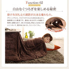 こたつ2点セット テーブル+掛布団 4尺長方形 80×120 高さ調整