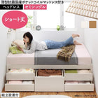 ベッド 収納 薄型抗菌国産ポケットコイル セミシングル 組立設置付 日本製 大容量 すのこチェスト