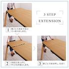 ダイニングセット 7点セット(テーブル+チェア6脚) W140-240 天然木オーク材 スライド伸縮式