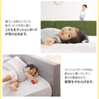 連結ローベッド ベッドフレームのみ マットレス無し 棚付クッション+棚なしクッション ワイドK200