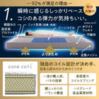 ゾーンコイルマットレス 抗菌防臭 防ダニ 高反発 硬め バランスタイプ zone-coil ダブル