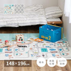 プレイマット 床暖対応 148×196cm ベビー 道路 防水 コンパクト収納 水拭きOK