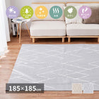 ラグ 洗える ラグマット 滑り止め付 絨毯 マット カーペット ラグ 秋 冬 洗えるラグ 正方形 185×185cm