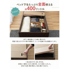 収納付きベッド シングル 3Dメッシュマットレスセット ブラックマットレス ポケットコイルマットレス コンパクト