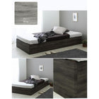 収納付きベッド シングル 3Dメッシュマットレスセット ブラックマットレス ポケットコイルマットレス コンパクト