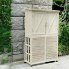 室外機カバー 収納庫付 木製 大型 おしゃれ エアコン 室外機 物置