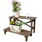 フラワースタンド 2段 花台 屋外 木製 おしゃれ