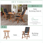 アカシア天然木リクライニング折りたたみ式ガーデンファニチャー W60