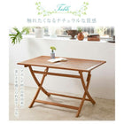 ガーデンファニチャー 5点セット テーブル + チェア4脚 チェア肘付き W120 アカシア 天然木 折りたたみ式 ナチュラル