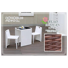 ガーデンテーブル チェア セット ラタン調 コンパクト ベランダ 屋外