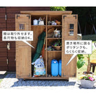 物置 屋外 薄型 小屋 スリム おしゃれ 倉庫 収納庫 木製 KCSL1260