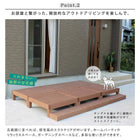 人工木ウッドデッキ ecofeel(エコフィール)3台 PWDE-3P