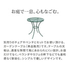 ガーデンテーブル アイアン製 ラウンドテーブル 単品 北欧風