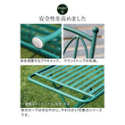 ガーデンテーブル4点セット ラウンドテーブル ベンチ1台 折りたたみチェア2脚 アイアン製 北欧風