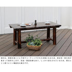 車輪ベンチ&焼杉テーブル3点セット ガーデンテーブルセット 木製 ガーデンファニチャー