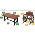 車輪ベンチ&焼杉テーブル3点セット ガーデンテーブルセット 木製 ガーデンファニチャー