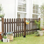 ガーデンフェンス ピケットフェンス ストレート 土中8連結セット フェンス diy 簡単 安い