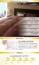 羽毛掛布団 単品 クイーン ポーランド産 グースダウン 最高級羽毛93% プレミアムゴールドラベル