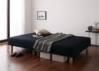 マットレスベッド・20色カバーリング ポケットコイルマットレスタイプ シングル 脚22cm サイレントブラック