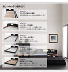 照明・棚付きフロアベッド ラテックス入り国産ポケットコイルマットレス シングル