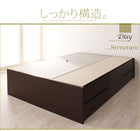 お客様組立 シンプルチェストベッド 薄型スタンダードポケットコイルマットレス セミダブル