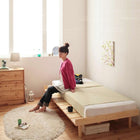 ベッド ショート丈 北欧デザインスタンダードポケットコイル ステージ セミシングル フレーム幅100