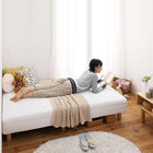 マットレスベッド ショート丈 脚付き ボンネルコイルマットレスタイプ シングル 脚15cm