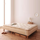 マットレスベッド 分割式 移動ラクラク 専用敷パッドセット ポケットコイルマットレスタイプ クイーン 脚30cm