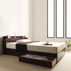 ベッド 収納付 シングル プレミアムボンネルコイルマットレス付き