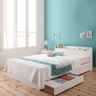 収納ベッド 薄型軽量ポケットコイルマットレス リネン3点セット セミシングル ショート丈