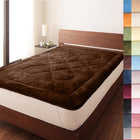 毛布・パッド 敷パッド 単品 発熱わた入り ダブル プレミアムマイクロファイバー