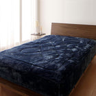 毛布・パッド ボックスシーツ 単品 パッド一体型 発熱わた入り ダブル プレミアムマイクロファイバー