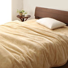 毛布・パッド 2枚合わせ毛布・ボックスシーツ パッド一体型セット 発熱わた入り シングル プレミアムマイクロファイバー