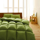 布団 8点セット ベッドタイプ シングル8点セット 抗菌防臭 9色 高機能中綿 モスグリーン