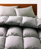 羽毛布団 ダブル ベッドタイプ 10点セット 9色 羽毛布団 ダック シルバーアッシュ