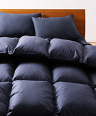 羽毛布団 プレミアム敷布団タイプ ダック 極厚ボリュームタイプ シングル8点セット 9色 ミッドナイトブルー