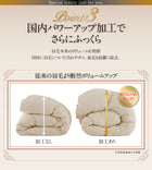 羽毛 敷布団 シングル8点セット プレミアム ボリュームタイプ ポーランド産ダック90% ロイヤルゴールドラベル